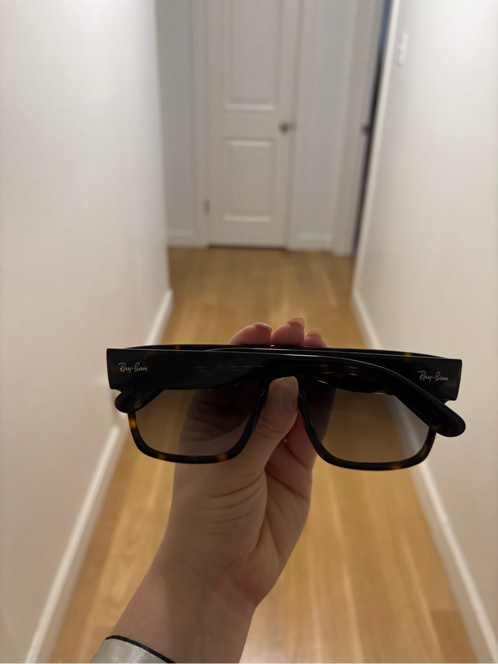 Ray-Ban Black and Tortoiseshell Rectangular Sunglasses